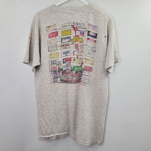 Vintage 90s Historic Edenton, NC Ads Local Business Graphic Tee Hobbs Gray